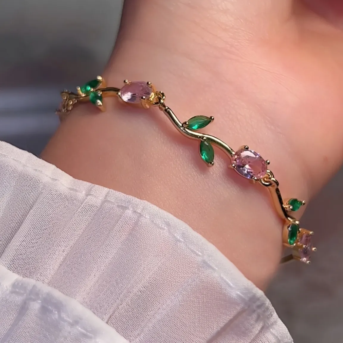 BRAZALETE TULIPANES ESPIRALES PREMIUM + PRESENTACIÓN CLÁSICA