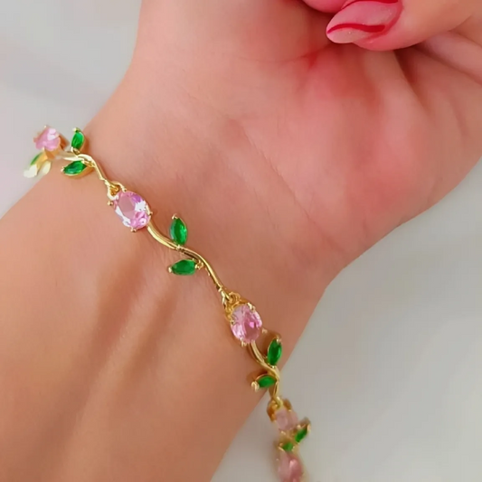 BRAZALETE TULIPANES ESPIRALES PREMIUM + PRESENTACIÓN CLÁSICA