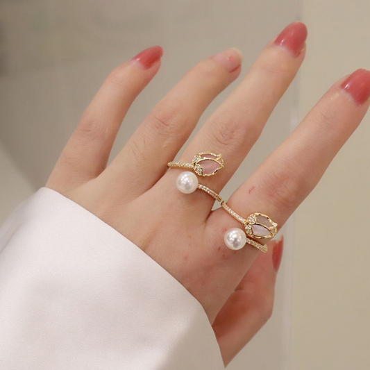 SET DE COLLAR Y ANILLO TULIPÁN